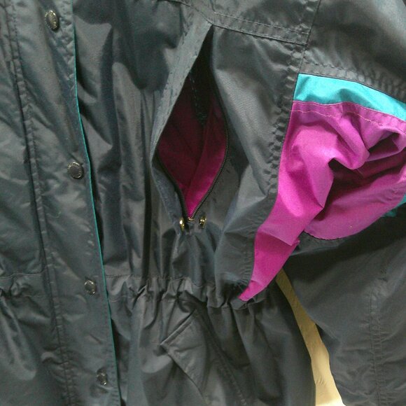 Vintage Columbia Retro Ski Jacket - Longs Peak Size M | Navy Purple Teal - Picture 8 of 12